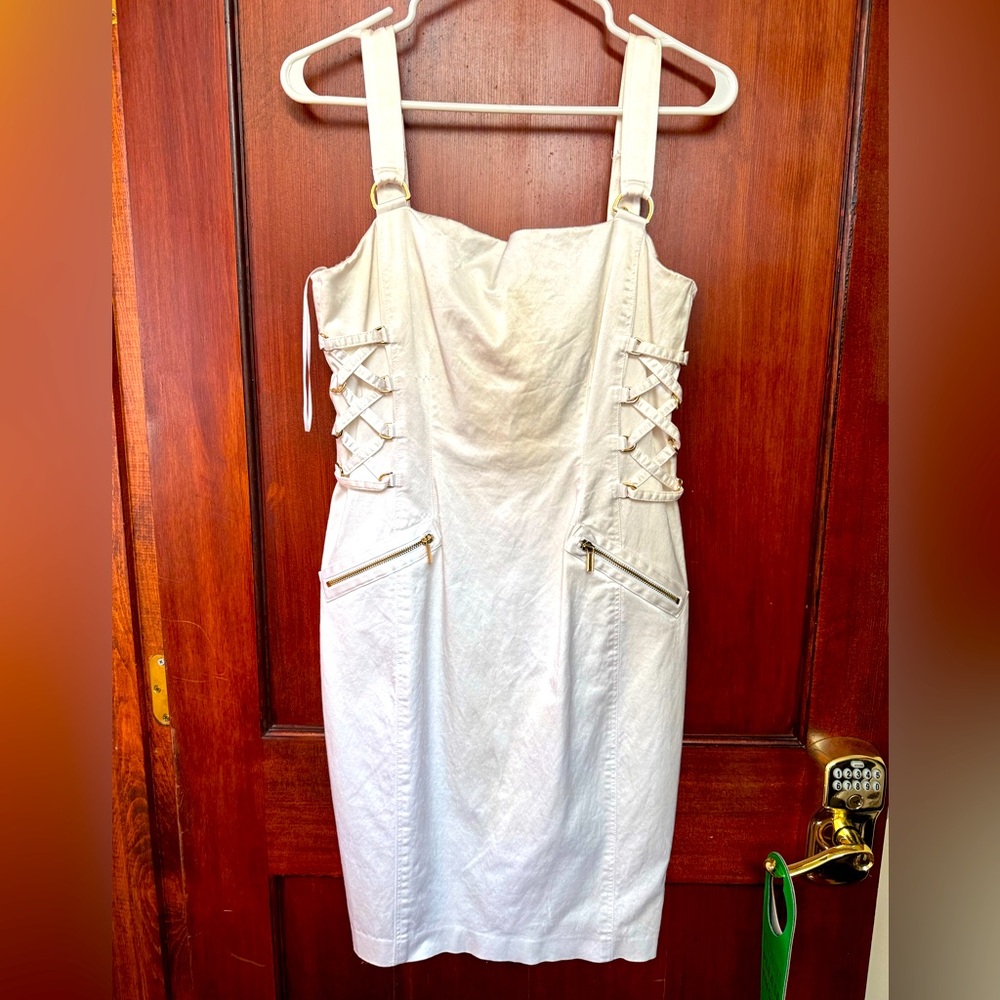 Vintage Cache cocktail dress, rayon blend with a silky sateen finish.